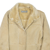 DOROTHY PERKINS Womens Jacket Beige Suede UK 14