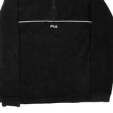 FILA Pullover Womens Fleece Jacket Black L