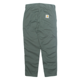 CARHARTT Mens Trousers Green Regular Tapered W29 L26