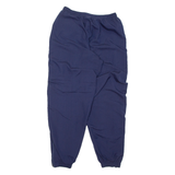 Lined Mens Track Pants Blue Tapered M W26 L30