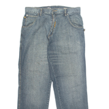 PELLEPELLE Mens Jeans Blue Regular Straight Stone Wash W34 L32