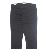 LEVI'S 724 Premuim Womens Jeans Black Regular Tapered W32 L29