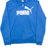 PUMA Mens Blue Hoodie Full Zip S