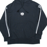 ADIDAS Womens Black Hoodie UK 4