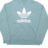 ADIDAS Womens Blue Hoodie UK 8