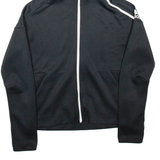 ADIDAS Womens Black Hoodie Full Zip UK 12