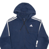 ADIDAS Mens Blue Hoodie Full Zip S