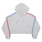 ADIDAS Cropped Womens Grey Hoodie UK 14