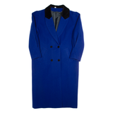MISS SMITH Womens Overcoat Coat Blue Wool 90s UK 12