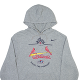 NIKE Cardinals Mens Grey Hoodie Full Zip USA L