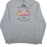 NIKE Cardinals Mens Grey Hoodie Full Zip USA L