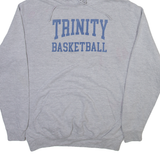 JUST HOODS Trinity Basketball Mens Grey Hoodie USA L