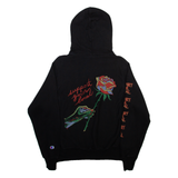 CHAMPION Suport Your Local Mens Black Hoodie S