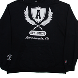 CHAMPION Sacramento Mens Black Hoodie XL