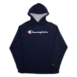 CHAMPION Mens Blue Hoodie M
