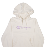 CHAMPION Mens Cream Hoodie S