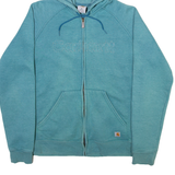 CARHARTT 8-10 Womens Green Hoodie Full Zip M