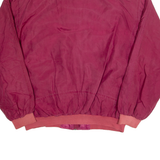 DISTANCE Mens Bomber Jacket Maroon Silk 90s L