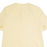 Short Sleeve Womens Blazer Jacket Yellow 90s UK 18