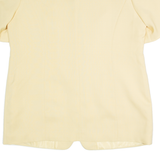 Short Sleeve Womens Blazer Jacket Yellow 90s UK 18