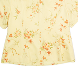 DAMART Womens Blazer Jacket Yellow 90s Floral UK 18