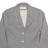 JACQUELINE DE YOUNG Womens Blazer Jacket Black 90s Houndstooth S