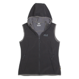 JACK WOLFSKIN Womens Gilet Black Hooded UK 10