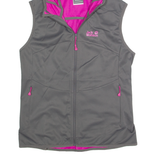 JACK WOLFSKIN Womens Gilet Grey Hooded M