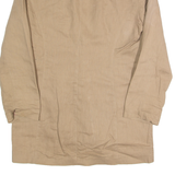 VERTIGO Womens Blazer Jacket Brown Linen 90s S