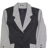 Womens Blazer Jacket Black 90s Houndstooth UK 12