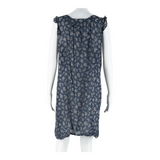 OPUS Womens Shift Dress Blue Floral Sleeveless Knee Length L