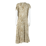 ULF ANDERSSON Womens Maxi Dress Brown Paisley Short Sleeve Long L