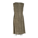 CONNECTED Womens Shift Dress Brown Geometric Sleeveless Midi S