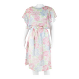 ITEMS CALIFORNIA Womens Day Dress Pink Floral Short Sleeve Midi L