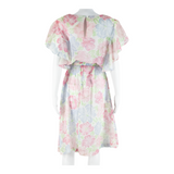 ITEMS CALIFORNIA Womens Day Dress Pink Floral Short Sleeve Midi L