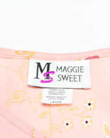 MAGGIE SWEET Womens Shift Dress Pink Floral Sleeveless Long L