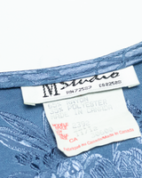 Womens A-Line Dress Blue Floral Sleeveless Long S