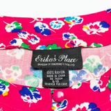 ERIKA'S PLACE Womens Day Dress Pink Floral Short Sleeve Midi M