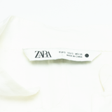 ZARA Belted Womens Day Dress White Long Sleeve Short S