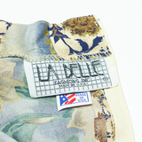 LA BELLE Womens Shift Dress Blue Floral Sleeveless Midi S