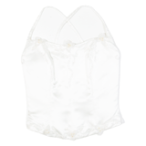 Beaded Womens Corset White Strapless M