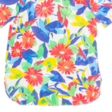 Womens Kimono Blouse Red Floral L