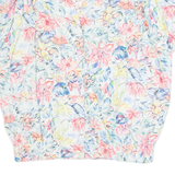 Womens Printed Blouse Pink Collared Floral L
