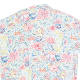 Womens Printed Blouse Pink Collared Floral L