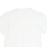 Womens Printed Blouse White Floral M