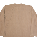 MODISSA Womens Blouse Brown Long Sleeve L