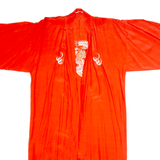 Womens Kimono Blouse Red 3/4 Sleeve L