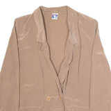 Womens Blouse Brown V-Neck Long Sleeve L