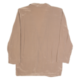 Womens Blouse Brown V-Neck Long Sleeve L