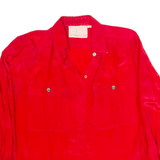Womens Blouse Red Long Sleeve M